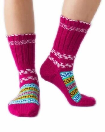 Himalayankraft Authentic Hand Knitted Calf Lenght Socks for Unisex