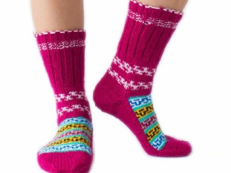 Himalayankraft Authentic Hand Knitted Calf Lenght Socks for Unisex