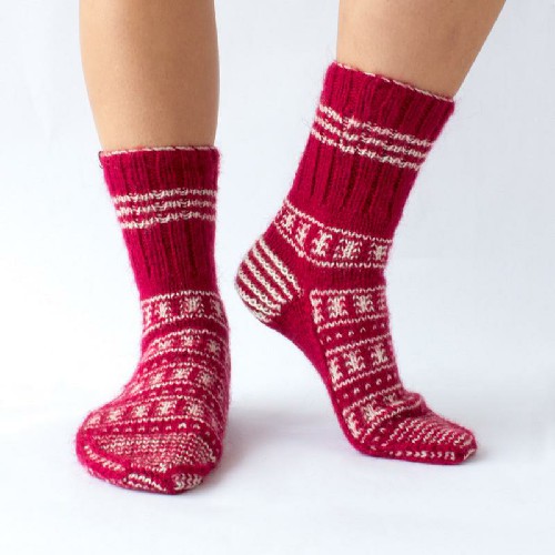 Himalayankraft Hand Knitted Calf Lenght Socks