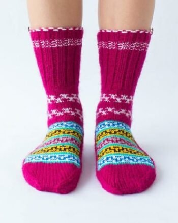 Himalayankraft Authentic Hand Knitted Calf Lenght Socks for Unisex