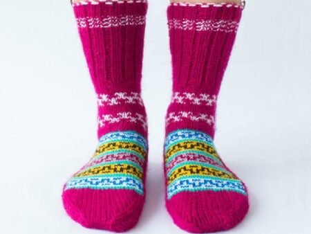 Himalayankraft Authentic Hand Knitted Calf Lenght Socks for Unisex