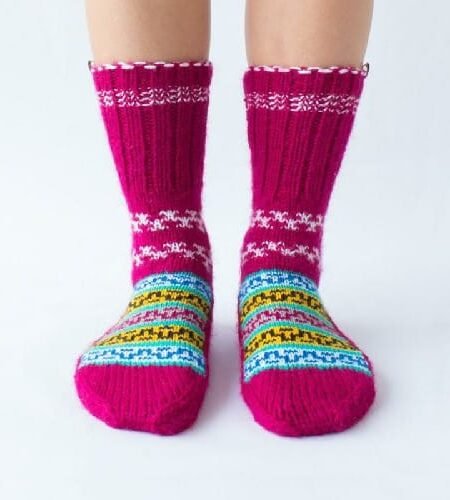Himalayankraft Authentic Hand Knitted Calf Lenght Socks for Unisex