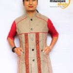 HimalayanKraft Ladies Kullu Hand Woven Design Short Jacket Cream-2