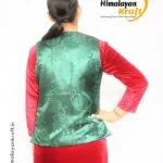 HimalayanKraft-Velvet-Ladies-Half-Short-Jacket-Sadri-Green