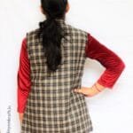 HimalayanKraft Women Kullu Handloom Design Short Half Jacket checked-4