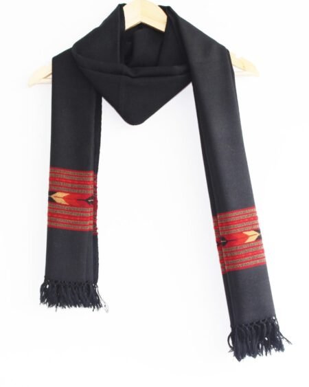 Loom Woven Kullu Stole - Black