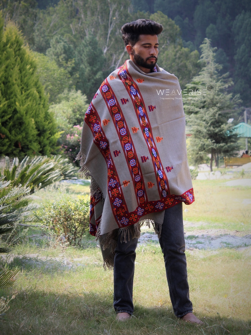 Soulful Sanctuary: Handcrafted Wool Meditation Shawl Blanket