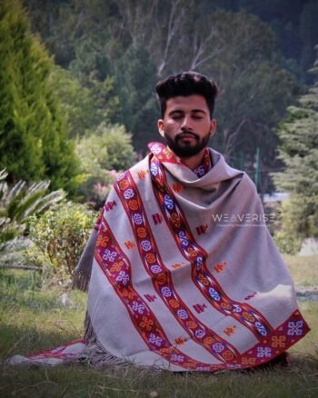 Harmony in Wool: 100% Pure Meditation Shawl for Mindfulness