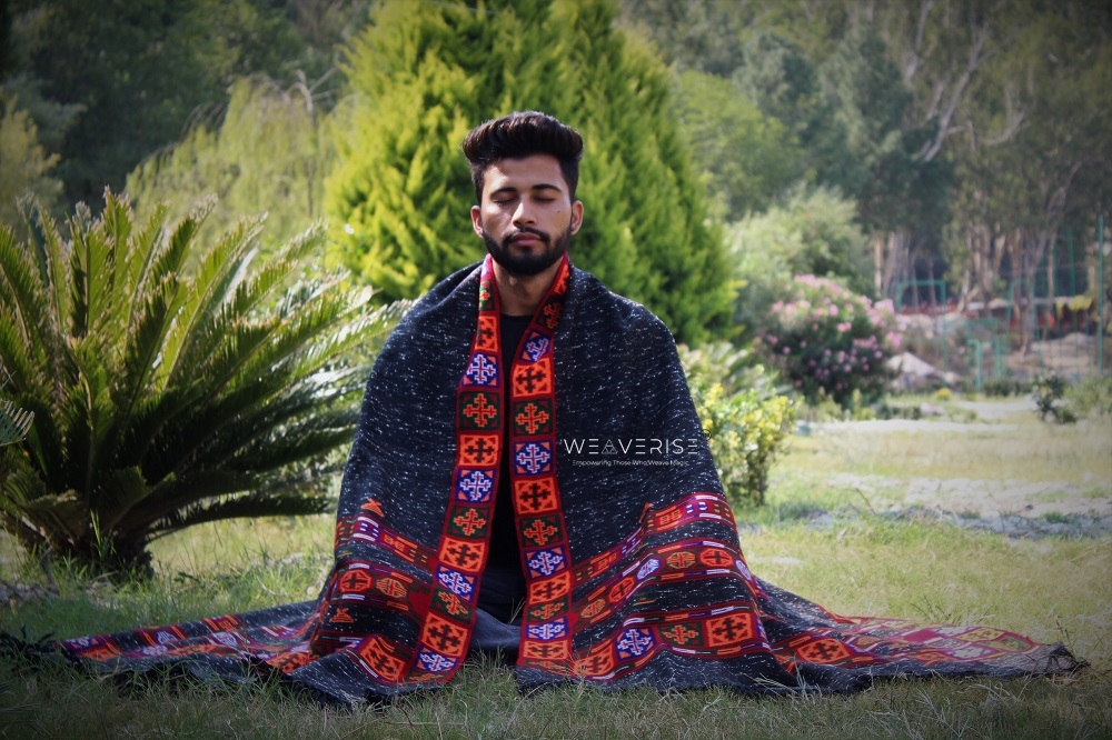 Meditation Shawl/Blanket, Wool Shawl/Wrap/Scarf/Stole. Unisex. Fair Trade  Indian