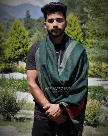 Pure Wool Stole Scarf for Men in a rich and elegant Green color