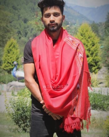 Kingri Design Pattern Stole Scarf for Men in a captivating Red Color