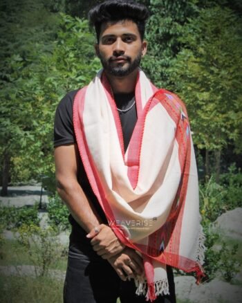 Hand-Loomed Excellence in Men's Wool Stole Scarf