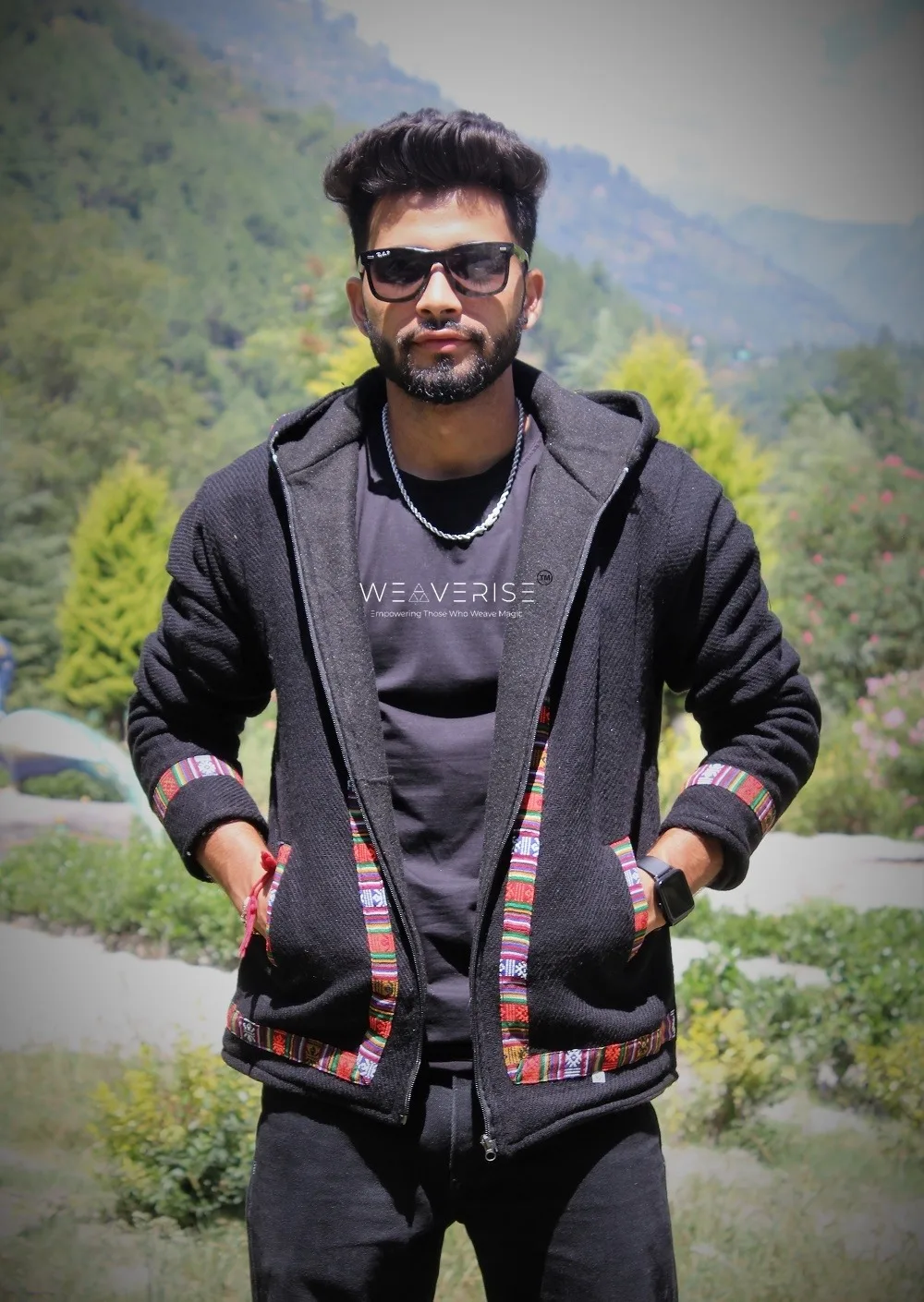 Cozy Knitwear Combo for Men | Hoodie, Scarf & Knitted Socks