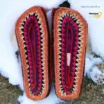 Hemp Pahadi Himachali Pulla Pullan Slipper – Red Orange-5