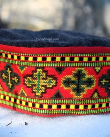 Vintage Himachali Pahadi Cap - Woolen Headgear from the Hills