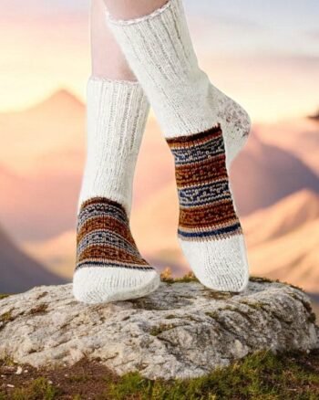 Authentic Angora Wool Socks – Hand-Knitted Warmth