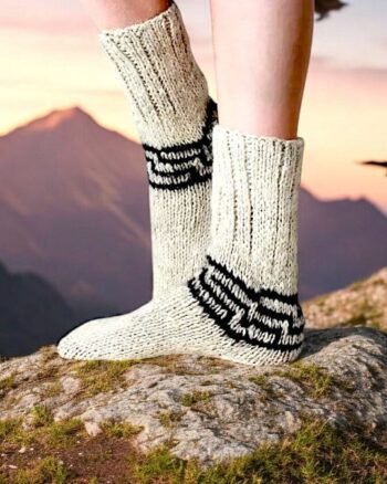 Pure Angora Wool Socks – Knitted in Kullu for Winter Protection