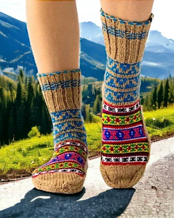 Summit Comfort: Handcrafted Himalayan Socks by Women Knitters