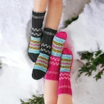 Hand-Knitted-Socks-HimalayanKraft-Green-Deep-Design-1.webp