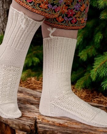 Kullu Hand-Knitted Angora Socks – Perfect for Cold Winters