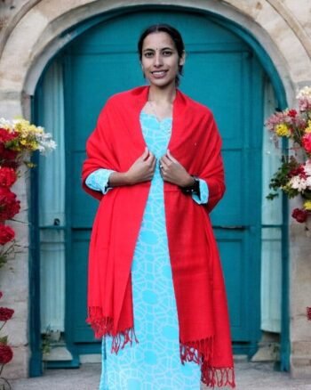 Handwoven Angora Shawl – Ultra-Soft Rabbit Wool for Winter