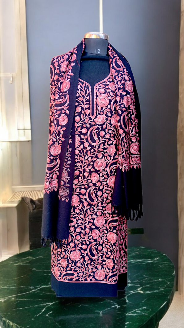 Luxurious Woolen Himachali Suits with Kadai - Handloom Craftsmanship