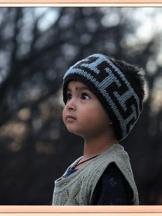 Winter Wool Hat for Kids Himachali Elegance