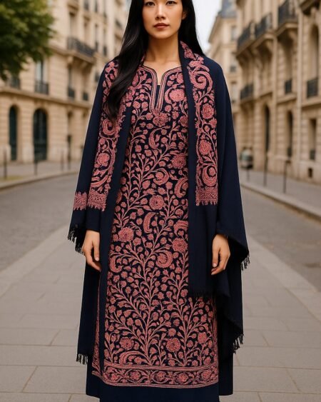 Kullu Shawl Suits Handmade Blue Color- Warm and Traditional