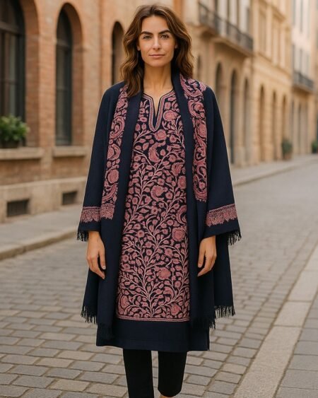Kullu Shawl Suits Handmade Blue Color- Warm and Traditional