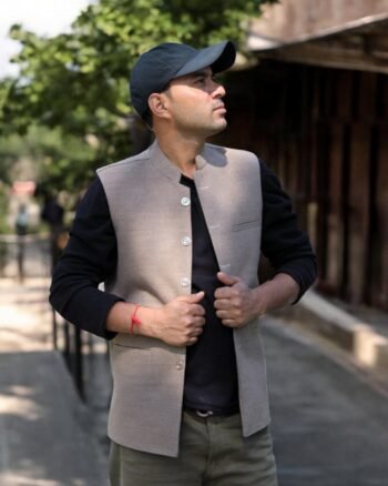 Traditional Kullu Waistcoat | Tweed Half Jacket for Men & Boys