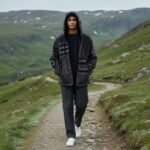 Black & Grey Pahadi Boho Patchwork Hoodie – Handmade Nepali Fleece Lined Jacket by Himalayankraft