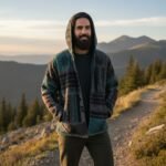 Blue Grey Himalayan Patchwork Hoodie – Handmade Cotton Fleece Boho Jacket by HimalayanKraft 8