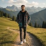 Blue Grey Himalayan Patchwork Hoodie – Handmade Cotton Fleece Boho Jacket by HimalayanKraft 8