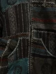 Blue Grey Himalayan Patchwork Hoodie – Handmade Cotton Fleece Boho Jacket by HimalayanKraft 8