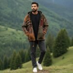 Brown & Maroon Pahadi Patchwork Hoodie – Handmade Nepali Fleece Lined Boho Jacket by Himalayankraft 1