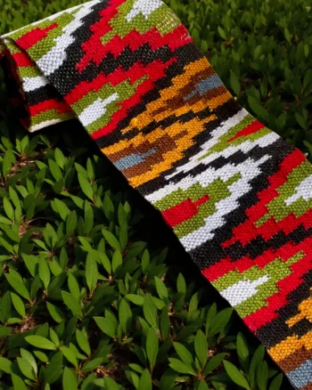 Authentic Kullu handloom border patti with traditional geometric motifs