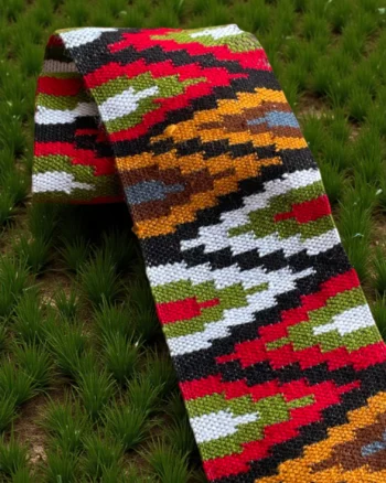 Authentic Kullu handloom border patti with traditional geometric motifs