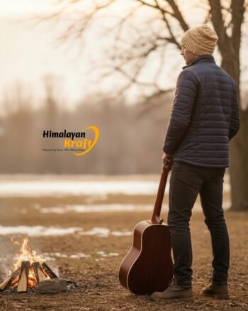 Cream Color Hand Knitted Woolen Beanie Cap from Himachal