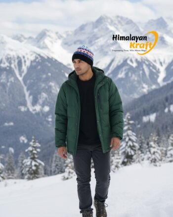 Multicolor Hand Knitted Woolen Beanie Cap from Himachal