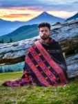 Handloom Woven Pure Wool Men's Shawl - Himalayan Warm Blanket Shawl