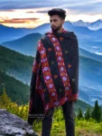 Hand-woven-Wool-Meditation-Prayer-Scarf-Wrap-Blanket-Black-MS-Complex-Design-1.4.webp