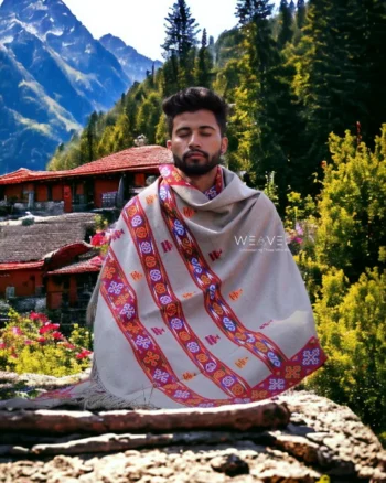 Himalayan Weaver's Handloom Lohi - Wool Men's Blanket Shawl
