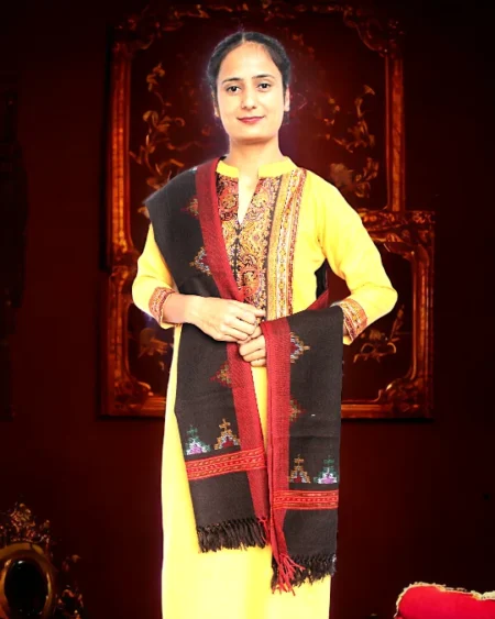 Winter Warmth: Pure Wool Kullu Handloom Stole