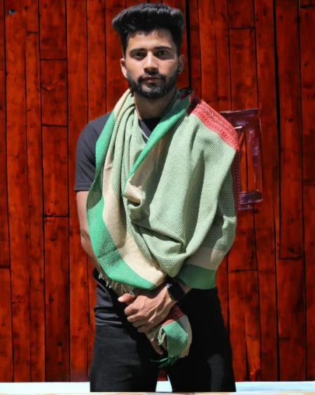 Heritage Herringbone Pure Wool Stole for Men