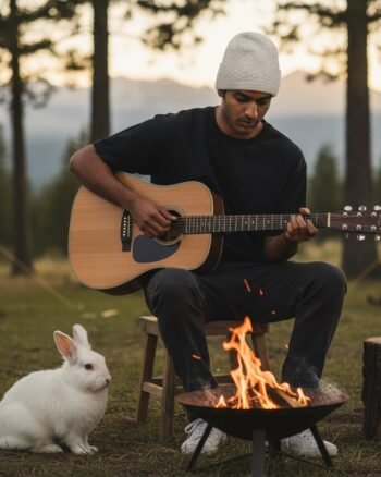 White Hand-Knitted Angora Wool Beanie Cap for Men & Women | Himalayan Winter Wear