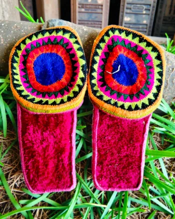 Green Soft Hemp Slippers with Cushion – Comfortable Bhang Pulla