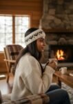 Angora Rabbit Wool Headband Hand knitted Soft and Warm by Himalayankraft at Kullu Himachal
