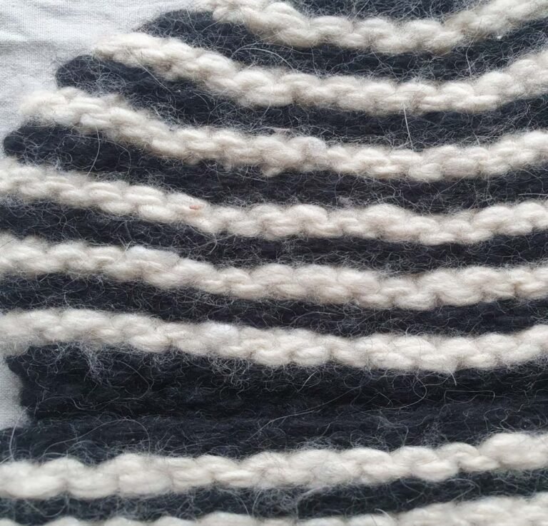 Angora Rabbit Wool Soft Fold Big Size Beanies Cap Hand Knitted By Himalayankraft Kullu Himachal Black white Kids Fold Caps 1 Angora wool long beanie cap covering ears fully handmade in Himachal