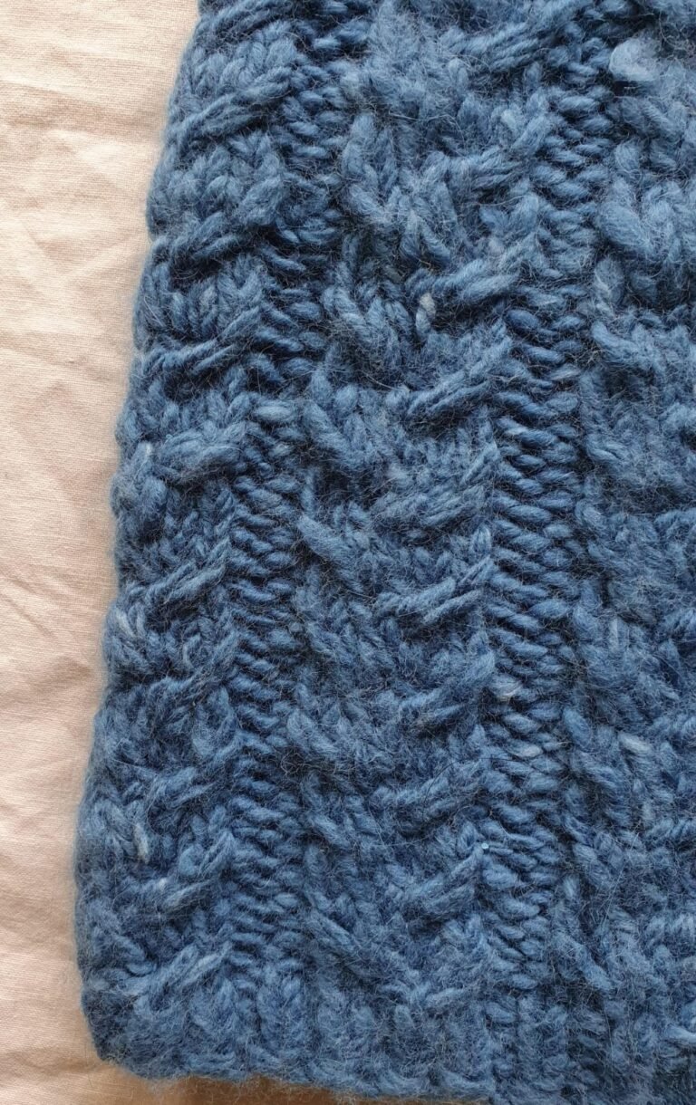 Angora Rabbit Wool Soft Fold Big Size Beanies Cap Hand Knitted By Himalayankraft Kullu Himachal Blue Long Beanies Cap 1 Blue angora rabbit wool beanie cap handmade in Himachal Pradesh