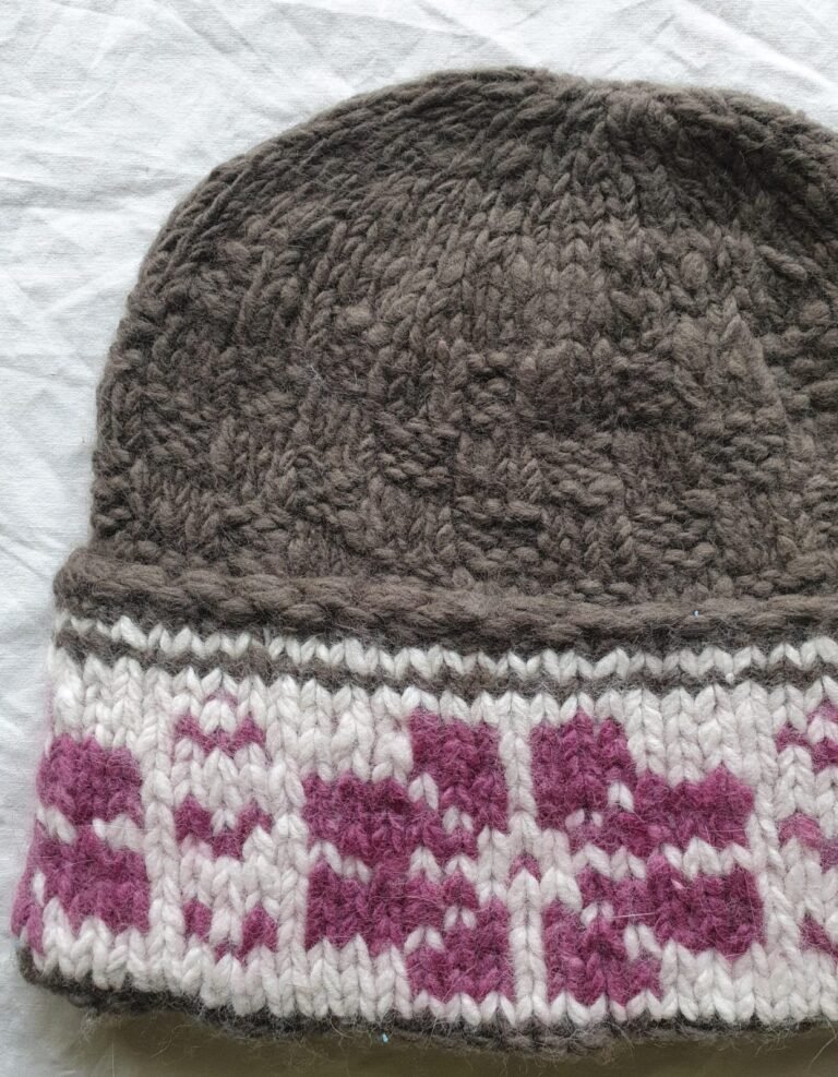 Angora Rabbit Wool Soft Fold Big Size Beanies Cap Hand Knitted By Himalayankraft Kullu Himachal Brown 1 Soft angora rabbit wool beanie cap handmade in Kullu Himachal